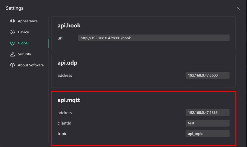 MQTT Configuration Example
