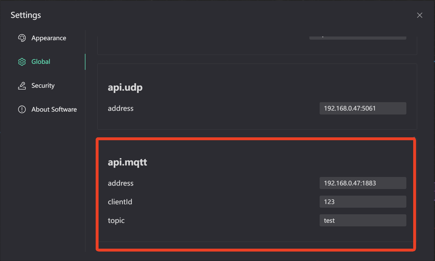 MQTT 配置示例